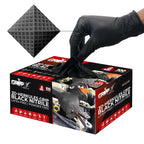 GRIPXX Herkules Grip Heavy Duty 8Mil Black Nitrile Gloves,3D Raised Diamond Texture-Latex & Powder-Free-Industrial, Mechanic (100, X-Large)