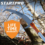 StartPro 18ft Tree Pruning Saw, Telescopic, Manual, Lightweight, Extendable Pole Saw with Sharp Carbon-Enriched Blade for Efficient Tree Maintenance and High-Reach Branch Cutting.