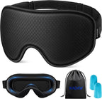 WAOAW Sleep Mask for Men Women: Blackout Eye Masks for Sleep - 3D Breathable Soft Comfortable Eye Mask for Travel - Adjustable Light Blocking Night Masks for Sleeping