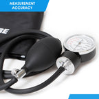PrimaCare Medical DS-9197-BK Professional Classic Series Manual Adult Size Blood Pressure Kit, Emergency Bp kit with Stethoscope and Portable Leatherette Case, Nylon Cuff, Black