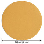 Aiyard 6-Inch No-Hole Hook and Loop Sanding Discs 220-Grit, Random Orbital Sandpaper for Automotive and Woodworking, 100-Pack