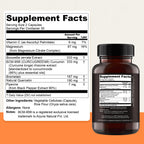 UpWellness Golden Revive + Joint Support Supplement Featuring Turmeric with Black Pepper, Quercetin, and Magnesium- Turmeric Boswellia Supplement - 6 Active Ingredients - 60 Capsules, 5 Pack