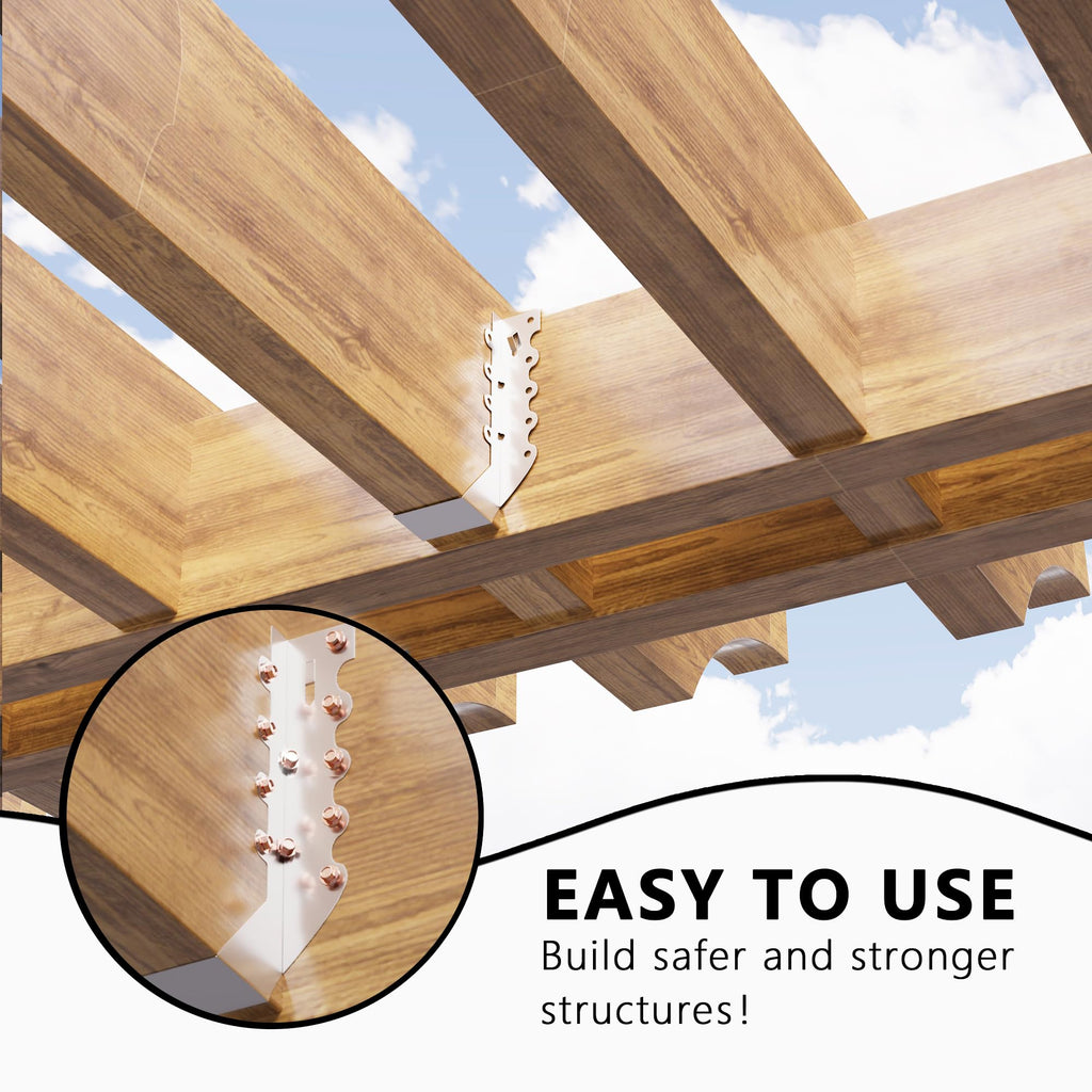 25pcs 2x8 Joist Hangers with Screws, 20-Gauge Galvanizing Face Mount Joist Hanger for Wood Posts, Hurricane Rafter Ties Clips, 2x8 Brackets for Floor Deck and Ceiling Trusses, Lumber Beam Connectors