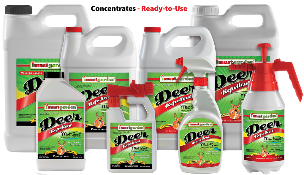 I Must Garden Deer Repellent: Mint Scent Deer Spray for Gardens & Plants – Natural Ingredients – 32oz Ready to Use