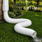Extra 8.3ft Long Gutter Downspout Extensions Flexible, 4" Diameter Drain Downspout Extender, Down Spout Drain Extender for Rainwater Drainage