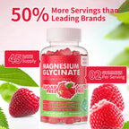 90 CT Magnesium Glycinate Gummies 1000mg - Sugar Free Magnesium Potassium Supplement with Vitamin D, B6, CoQ10 for Calm Mood & Sleep Support - 90 Raspberry Gummies
