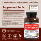 MIUT Fucoxanthin Brown Seaweed Extract Supplement 250mg - 10% Standardized Fucoxanthin w/Vitamin E & MCT Oil, Antioxidant & Metabolic Support - Vegan Marine Carotenoid Formula, Non-GMO - 100 Capsules