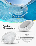 NIORSUN Floating Solar Pool Lights, 5.8 Inch IP68 Waterproof Pool Lights with Remote, 9 RGB Color LED Pool Solar Lights with Timer Auto On/Off, Pool Lights for Inground Above Ground Pools Hot Tub Spa