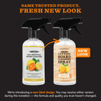 CLARK'S Natural Cutting Board Spray Cleaner, with Microfiber Cloth, for Wood Countertop – Pure Ingredients Filtered Water, Distilled Vinegar, Castile Soap, Lemon & Orange Citrus Oil Extracts, 12oz