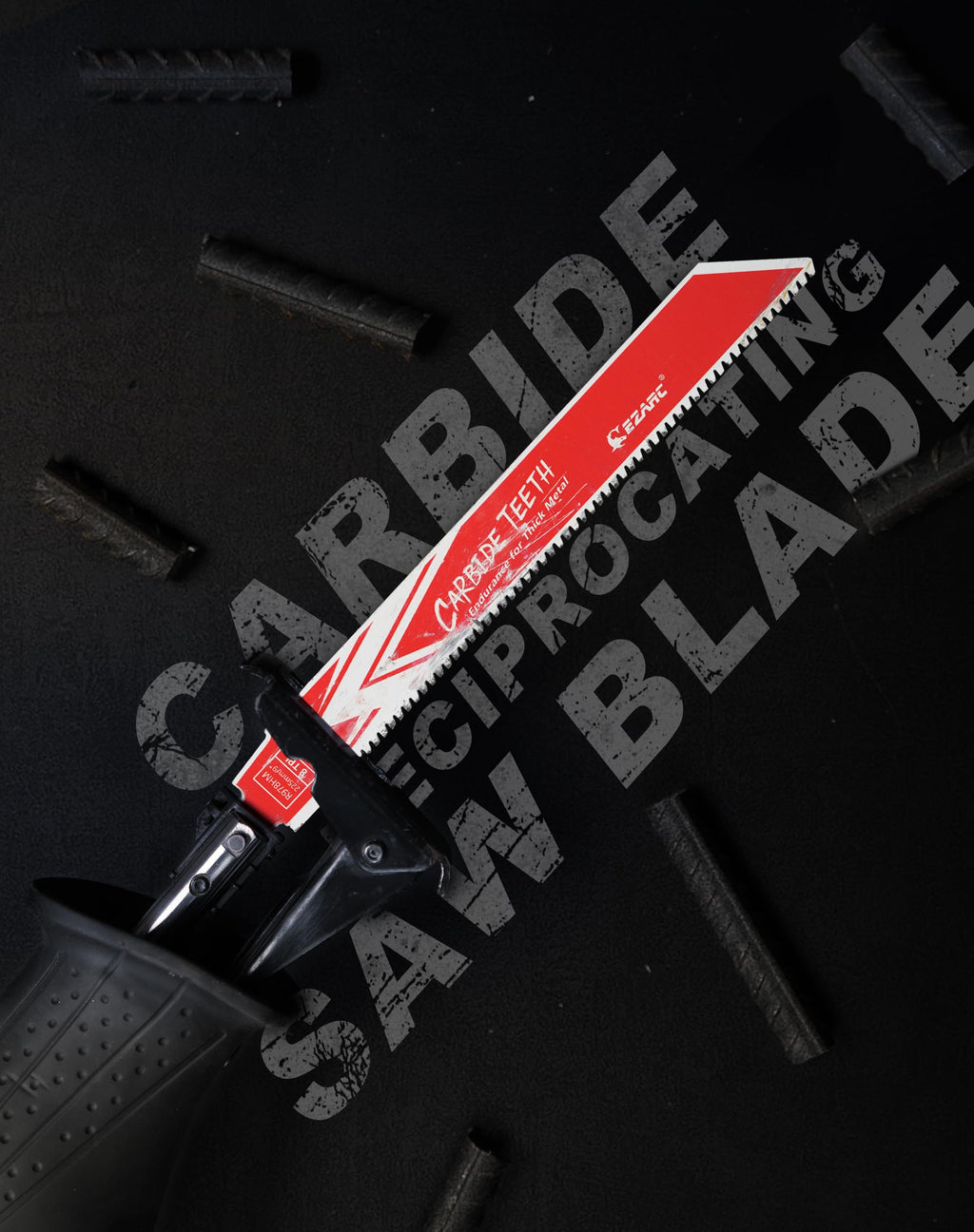 EZARC Carbide Reciprocating Saw Blade R978HM Endurance for Thick Metal, Cast Iron, Alloy Steel 9-Inch 8TPI, 1-Pack