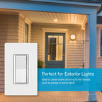 Lutron Claro Smart Light Switch for Caseta Lighting, for LED Lights, Fans, 5 Amp, Single-Pole/3-Way, Neutral Required, DVRF-5NSS-WH-3, White, 3 Pack