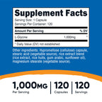 Nutricost L-Glycine 1000mg, 120 Capsules, Vegetarian, Non-GMO and Gluten Free