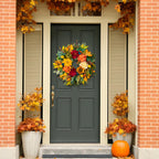 Pinkpuii 24 Inch Harvest Fall Wreaths for Front Door Outside,Porch,Entryway