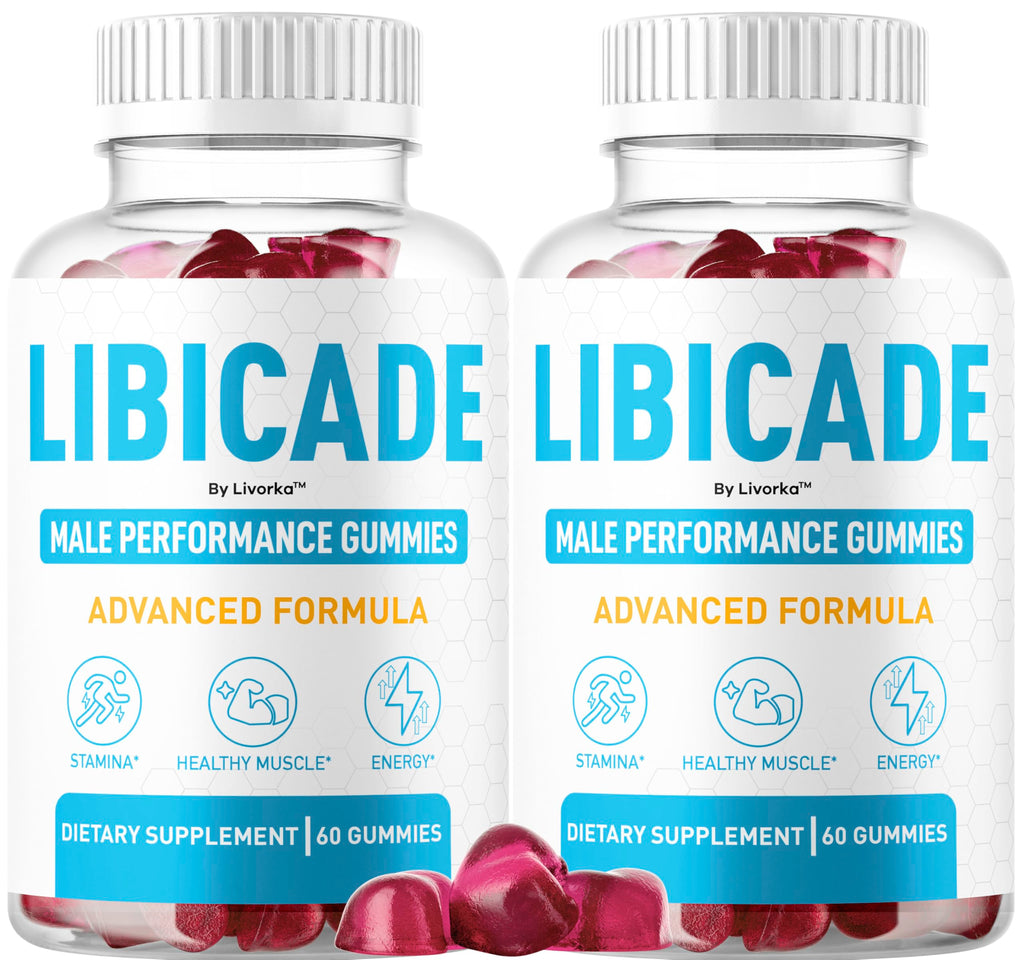 (2 Pack) Libicade Gummies - Official Libicade Premium Supplement Gummy for Men - Maximum Strength, All Natural Drive Advanced Formula Daily Support Overall Health & Wellness, 120 Gummies for 2 Months