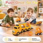 Construction Truck Toys for Toddler 3-5: 5-in-1 Vehicles with Sound Lights