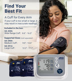 A&D Medical Multi-User Blood Pressure Monitor for Home Use UA-767FAC – Wide Range Cuff (8.6-16.5” / 22-42cm), Easy to Use, Adult Upper Arm, 60 Readings Per User (4 Users), AC Adapter, FSA/HSA Eligible