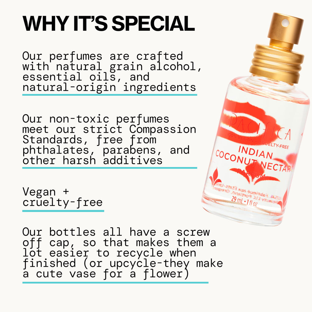 Pacifica Indian Coconut Nectar Perfume Spray ��� Tropical Vanilla & Coconut Fragrance, Layerable Beachy Perfume for Women, Clean, Non-Toxic, Vegan & Cruelty-Free Formula, All-Day Long Lasting