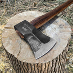 35.5" Splitting Axe, Wood Splitting Axe for Medium to Large Size Logs, 1065 High Carbon Steel Chopping Axe with Hickory Wood Handle and Leather Sheath for Chopping Firewood - Head 4.5 lbs