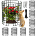 8 Packs Round Plant Protector from Animals,Metal Wire Mesh Garden Plant Cages for Outdoor Gardening Supplies, Garden Protection Rabbits Chickens Ducks for Vegetables, Flowers, Shrubs (16'' x 12'')