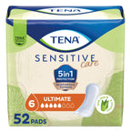 TENA Sensitive Care Incontinence Pads for Women, Bladder Control & Postpartum, Ultimate Absorbency, Regular Length, 52 Count