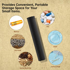 LaSyL 116mm Pre Roll Tubes - 100 Pcs, Waterproof Airtight Odor Sealing Smell Proof Container with Squeeze Pop Top, BPA Free, Black
