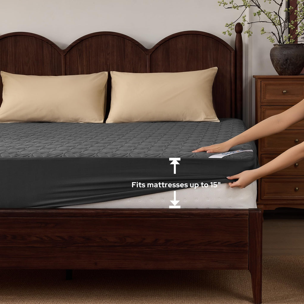 BEDLORE Waterproof Mattress Protector, Full Size Mattress Pad