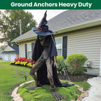 hannger 4 Pack 18" Heavy Duty Ground Anchors Shed Anchor Kit with 3/16" Galvanized Cable, Swing Set Anchors Trampoline Stakes for Shed Canopy Gazebo Carport Tent