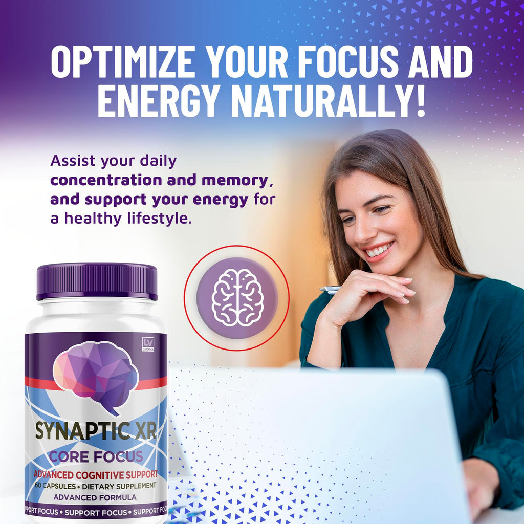 Synaptic XR Capsules, SynapticXR, Synaptic XR Core Focus, Synaptic XR Brain Caps, Synaptic XR, Brain Synaptic XR, Synaptic XR Advanced Formula 60 Capsules for 1 Month