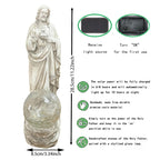 xxoasis Jesus Statue Outdoor Decor Solar Lights, Religious Garden Statue,Blessed Father Outdoor Figure for Home/Garden Decor, Gift for Men/Father(11.22" H)