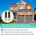 for Genie Garage Door Sensor, Replacement for Genie/Overhead Garage Door Sensor, Compatible with Genie/Overhead Garage Door Opener Made After 1993, Item Includes Two Sensors (Receiving&Sending)