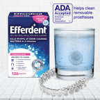 Efferdent Denture Cleaner Tablets – Dental Appliances, Aligners, Mouth Guard, and Retainer Cleaner Tablets, Complete Clean, 126 Count