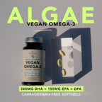 AMANDEAN Vegan Omega 3 Supplement. Premium Fish Oil Alternative. Algae DHA & EPA. Carrageenan Free Softgels. Algal Essential Fatty Acids. Plant Based Heart, Brain, Eye, Skin, Immune Support. (60ct)