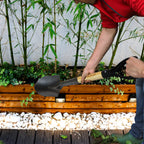 KOLEIYA Small Short Handle Shovel - 28 Inches Overall Length - Kids Metal Sand Shovel for Digging and Gardening - Metal + Wooden