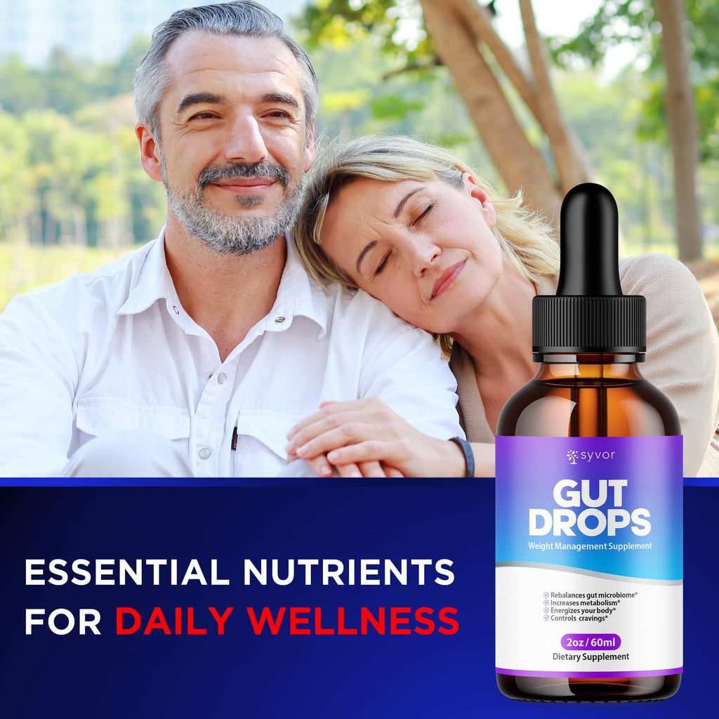 (2 Pack) Gut Drops, Official Gut Drops Liquid Supplement Advanced All Natural Vitamin Formula, GutDrop Maximum Strength Biome Support for Health and Wellness Support for Men and Women (60 Servings)