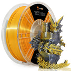 LOVOON Silk Dual-Color PLA Filament with Black and Gold,1.75mm PLA Filament DualColor Change by Angle,Compatible with Most FDM 3D Printers,1kg(2.2lbs)/Spool