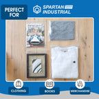 Spartan Industrial - 13" X 15" (100 Count) 2 Mil Clear Reclosable Zip Plastic Poly Bags with Resealable Lock Seal Zipper