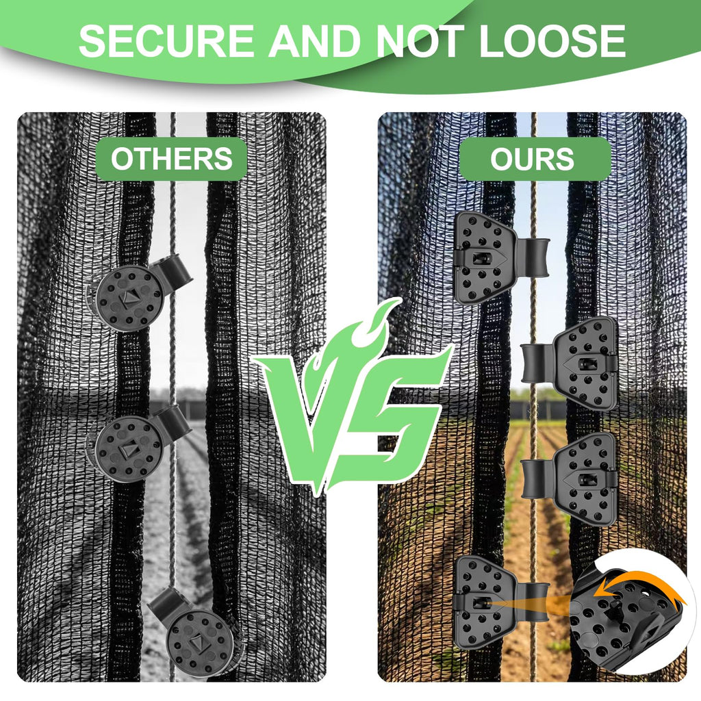 120 Pack Shade Cloth Clips, 2026 New Sunscreen Net Clips, Shade Cloth Heavy Duty Lock Grip for Anti Bird Netting, Garden Netting,Windproof Awning Clamp