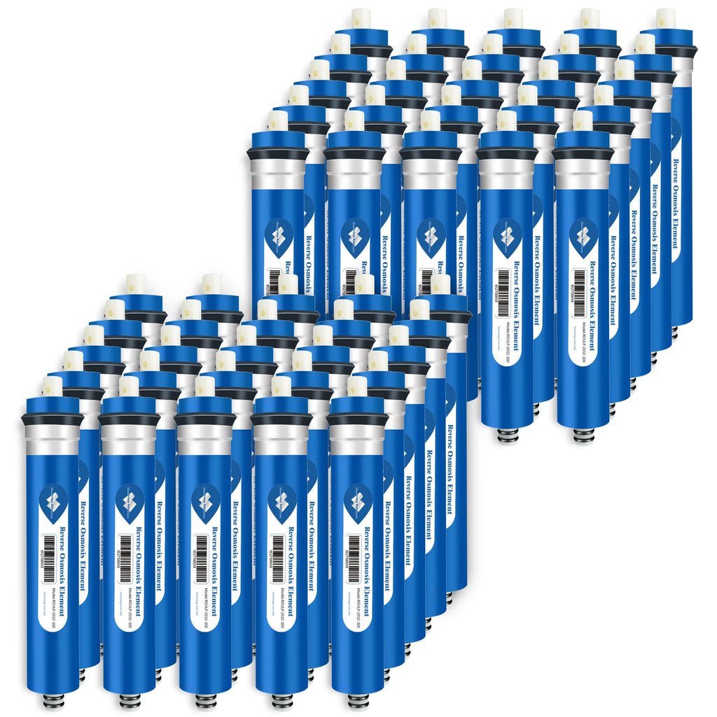 Membrane Solutions 100 GPD Reverse Osmosis Membrane 11.75"x1.75" RO Membrane Water Filter Replacement Fits Under Sink RO Drinking Water Purifier System, 50 Pack