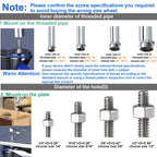 3 Inch Swivel Stem Caster Wheels Heavy Duty Threaded Stem Mount Casters Set of 4 with American Size UNC 3/8"-16 x 1