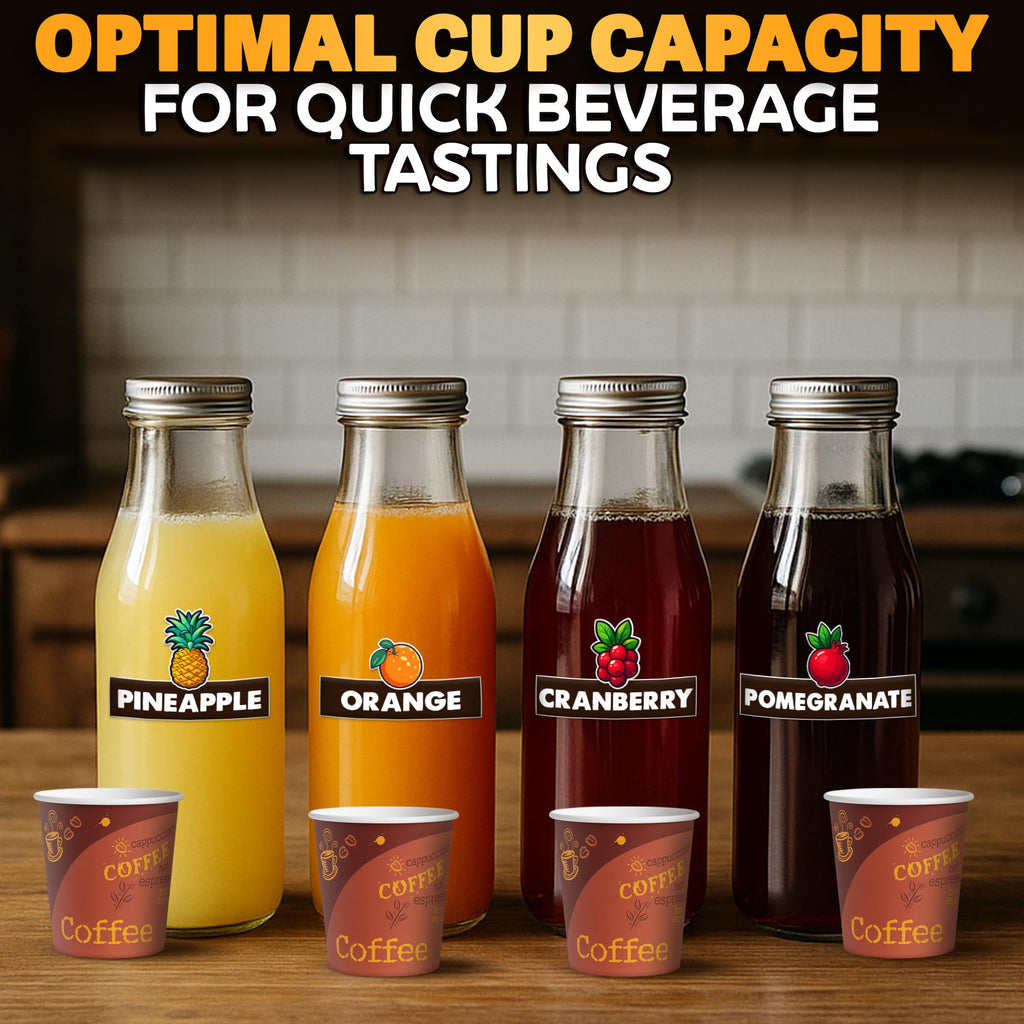 Reluen 200 Pack 3 Oz Disposable Espresso Cups, Paper Cups for Hot Drinks