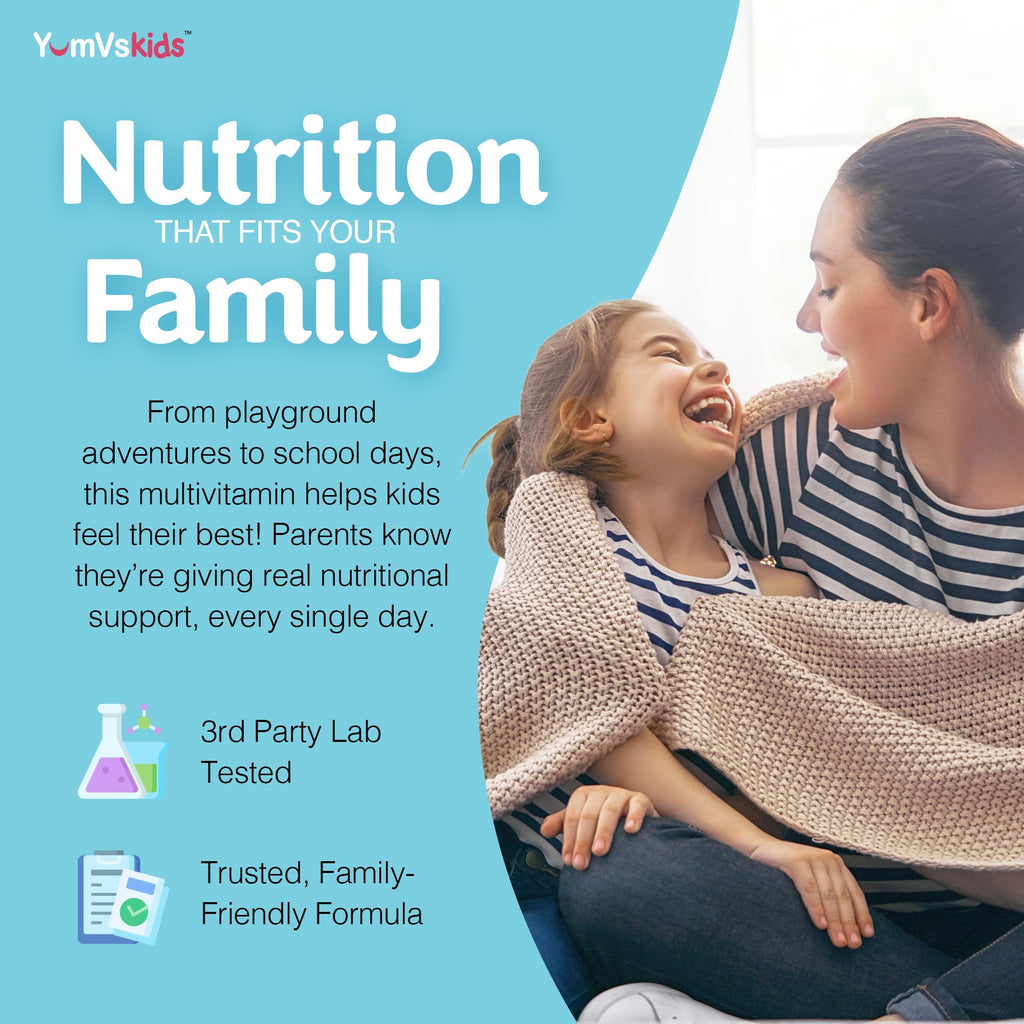 YUM-V'S Kids Multivitamin with Iron - Kids Chewable Multivitamin - Vitamins + Iron Supplement - Toddler Vitamins for 2 Year Old+, Kosher, Halal, Gluten Free 120 (Pack of 2