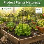 Dadywheels Easy-Snap Open Design Chicken Wire Cloche (6-Pack) - Adjustable Garden Plant Protectors from Birds & Animals for Large Plants & Flowers,14" D x 20" H