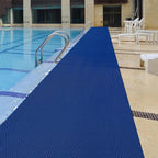 Pool Mat Non Slip Drainage Floor Mats 3x10 Ft PVC Commercial Heavy Duty Anti Slip Anti-Fatigue Pads Bathroom Garage Restaurant Patio Basement Outdoor Indoor Door Rug Entrance Mat,Blue, 3×10ft/0.9*3M