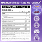 Veyttisy Melatonin 30mg Gummies for Adults - Sugar Free Melatonin Gummies Maximum Strength with Magnesium, B6, GABA & Botanical Blend - Non-Habit Forming,Vegan, Non GMO, Natural Mixed Berry Flavor