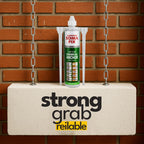 Construction Adhesive - Fast Curing Anchoring Adhesive for Concrete, Brick, Stone & Fasteners - Gray Structural Bonding with Extra Nozzle (10.1 fl oz / 300ml)