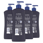 Vaseline Men Cooling Hydration 3-in-1 4 Pack for Dry Skin Face, Hands & Body Lotion for Men with Menthol & Ultra-Hydrating Lipids 20.3 oz