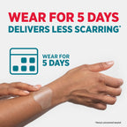 BAND-AID Brand Pro Heal 5 Day Protect, Ultra-Thin Hydrocolloid 100% Waterproof First Aid Adhesive Bandages for Advanced Healing and Less Scarring Versus Uncovered Wound, Large Size, 6 ct
