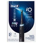 Oral-B Rechargeable Electric Toothbrush, iO5 Limited Deep Clean & Whiten, 5 Cleaning Modes, Visual Pressure Sensor to Protect Gums, Travel Case, 3 Brush Heads, Black
