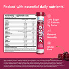 Zipfizz Energy Drink Powder, 20 Pack Electrolyte Mix with B12 -Black Cherry