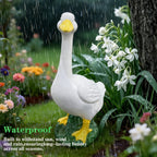 20″ Porch Goose Statue Garden Decor, Durable Resin Sculpture Hand-Painted
